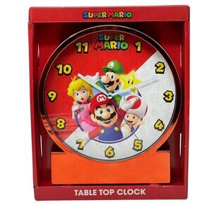 Super Mario Brothers Table Top Clock - Mario Luigi Princess Peach Mushroom